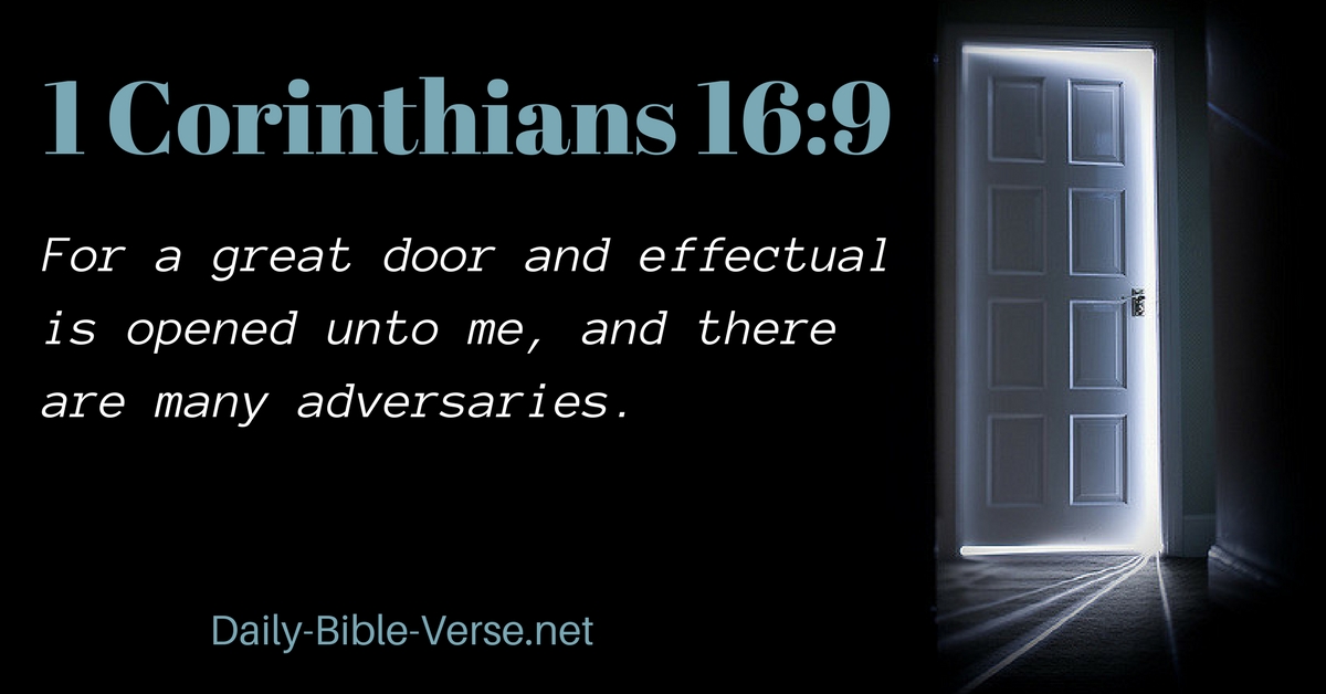 Daily Bible Verse | Spiritual Warfare | 1 Corinthians 16:9 (KJV)