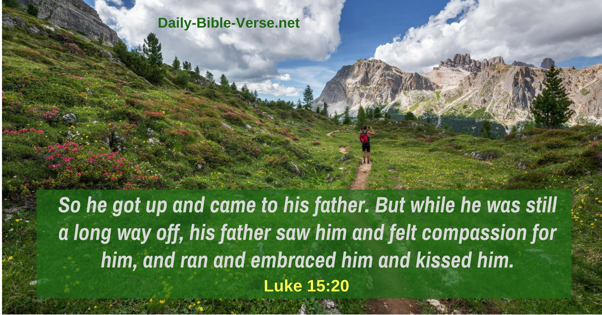 Daily Bible Verse Grace Luke 15 20 NASB 