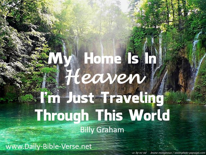 Daily Bible Verse Heaven My Home Is In Heaven