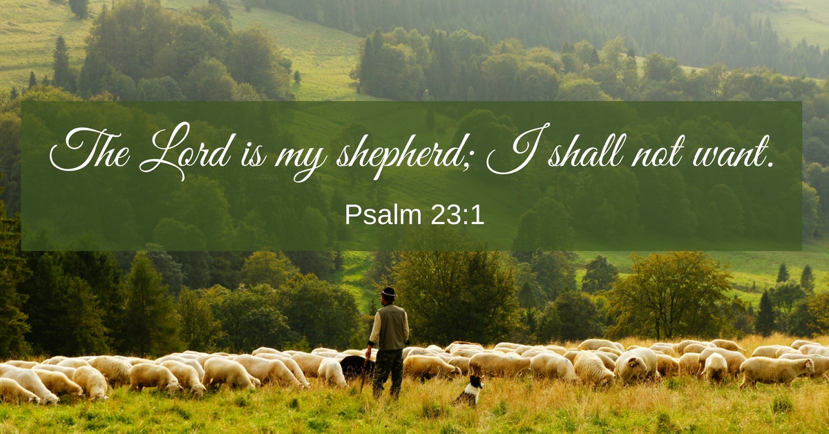 The Lord is my shepherd; I shall not want