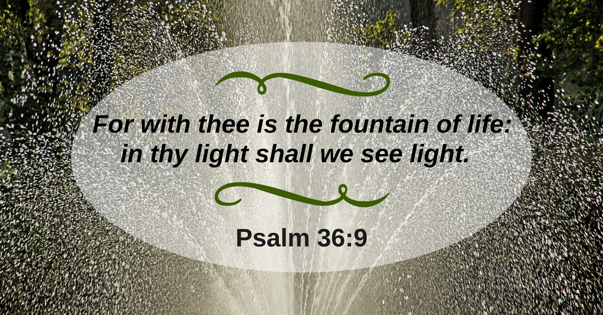 For with You is the fountain of life; In Your light we see light.
