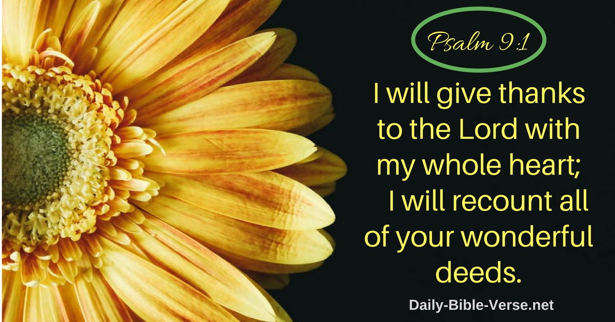 Daily Bible Verse | Daily Prayer | Daily Prayer - Psalm 9:1