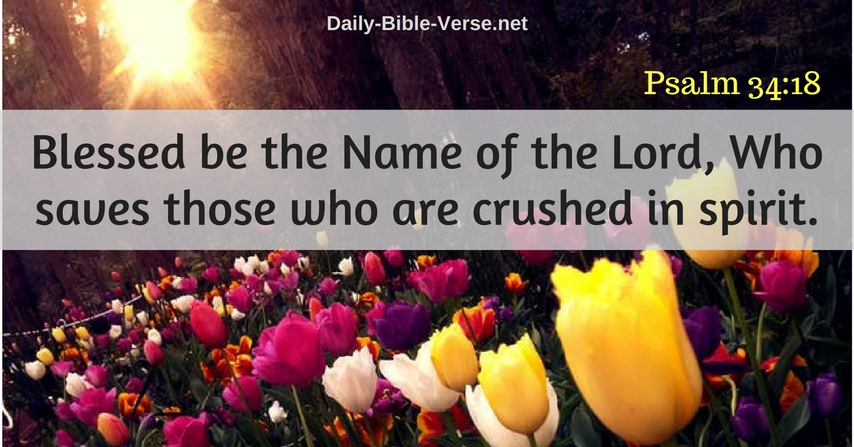 Blessed be the Name of the Lord, Who saves those who are crushed in spirit.